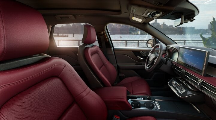 The available Perfect Position front seats in the 2025 Lincoln Corsair® SUV are shown. | Planet Lincoln Love Field in Dallas TX