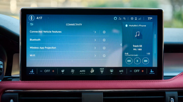 The center display of a 2026 Lincoln Corsair® SUV displays driver information. | Planet Lincoln Love Field in Dallas TX