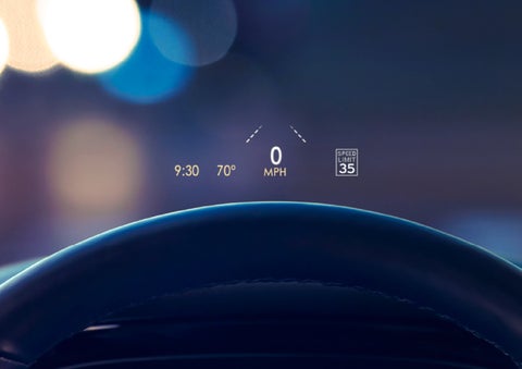 Useful driver information is being projected in front of the steering wheel on the windshield via the available head-up display. | Planet Lincoln Love Field in Dallas TX