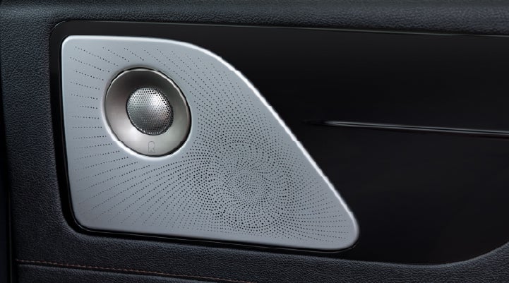A close-up view of the available Revel® Ultima 3D Audio System. | Planet Lincoln Love Field in Dallas TX