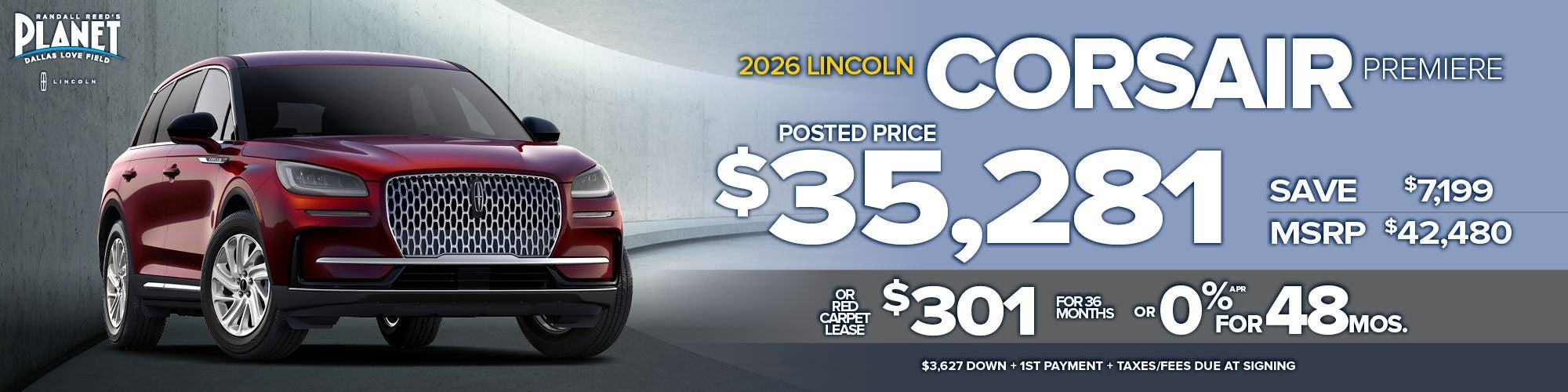 New 2026 Lincoln Corsair Premiere Special in Dallas, TX