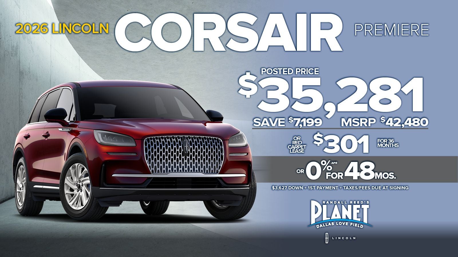 New 2026 Lincoln Corsair Premiere Special in Dallas, TX