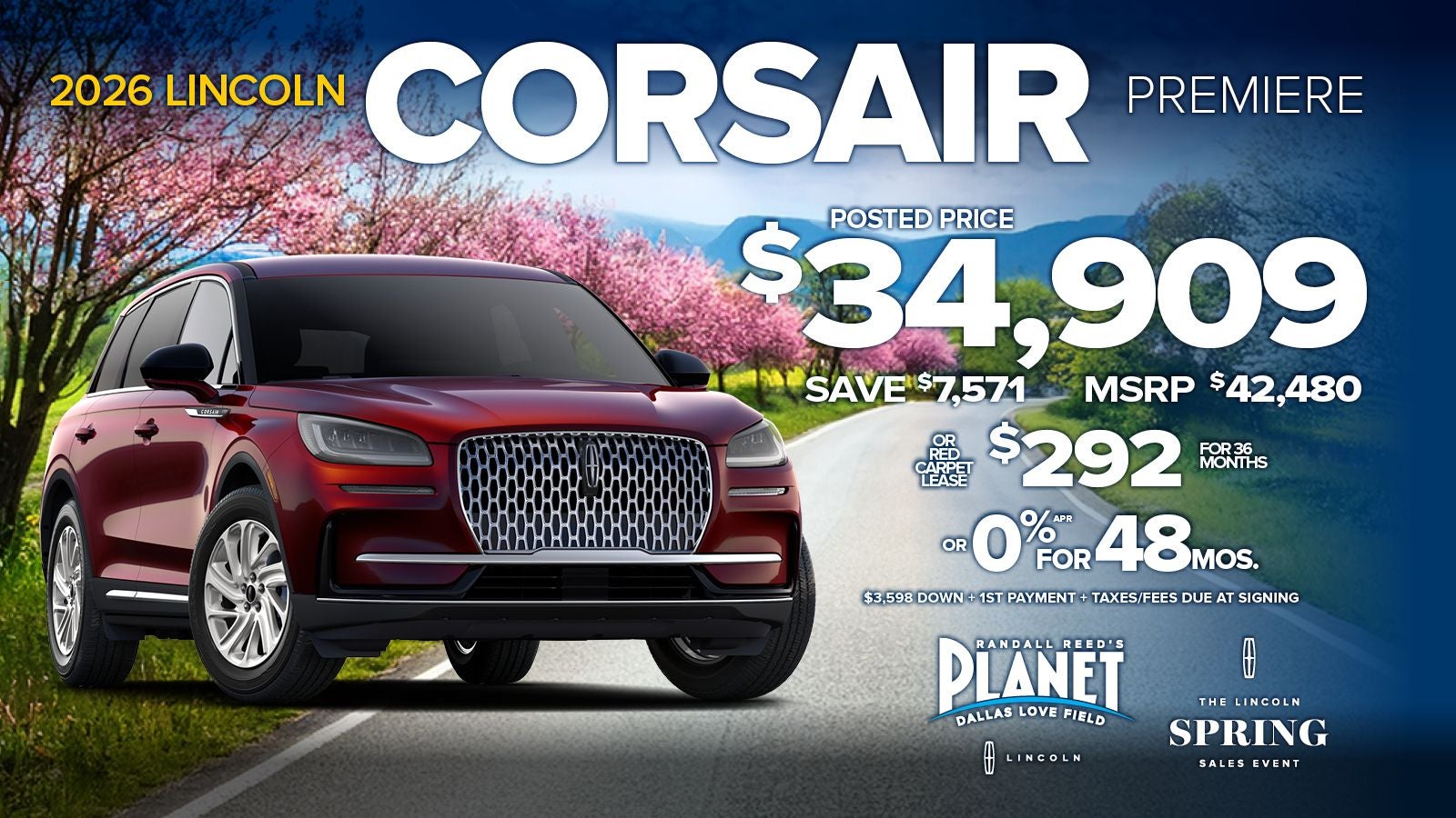 New 2026 Lincoln Corsair Premiere Special in Dallas, TX